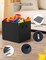 YOHOOLYO Toy Storage Organizer & Play Mat 43.3", Large 15×13×13" Collapsible Storage Cube Bin with Handles for Building Bricks, Boys, Girls, Playroom, Nursery (M, Black)